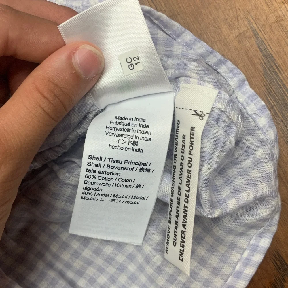 J crew square neck smocked cotton gingham voile top preppy cottagecore farmhouse